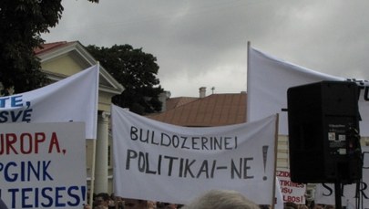 Protest kilku tysięcy Polaków w Wilnie