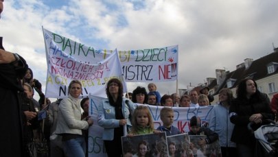 Manifestacja w obronie przedszkola w Biskupcu
