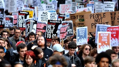 Protesty studentów w Londynie