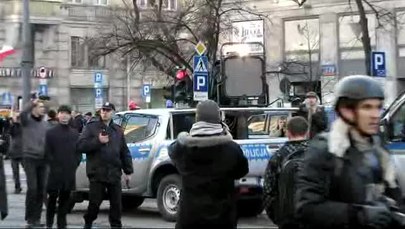 "Kolorowa Niepodległa" zablokowała ulicę Marszałkowską