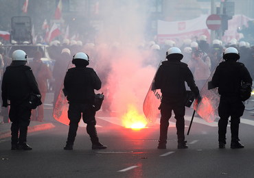 Zamieszki na Placu Konstytucji w Warszawie