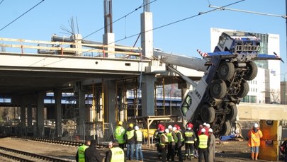 Wypadek na budowie dworca w Poznaniu