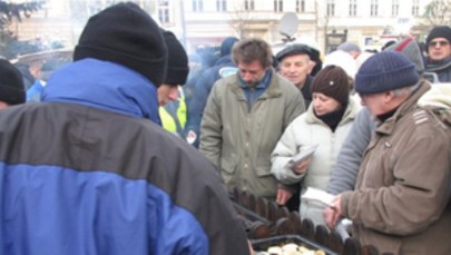 Wigilia dla ubogich na Rynku w Krakowie