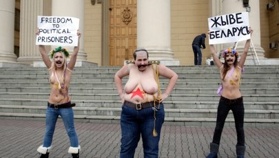 Nagi protest feministek w Mińsku