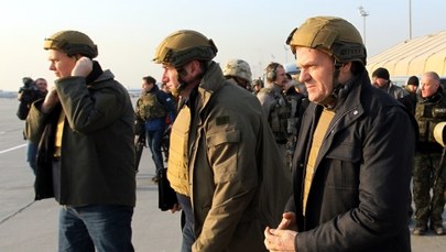 Donald Tusk na ceremonii pożegnania żołnierzy