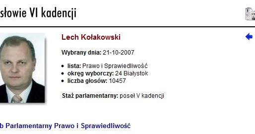 Lech Kołakowski. Poseł PiS, który lubi(ł) ACTA