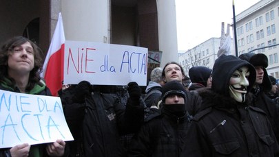 Warszawski protest przeciw ACTA