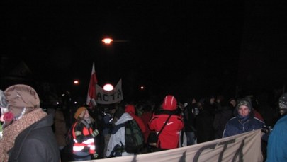 Protest przeciwko ACTA w Krakowie