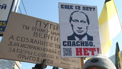 "To nie były wybory, to nie jest prezydent" - demonstracja w Moskwie