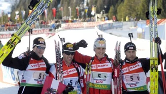 Biathloniści Austrii wygrali sztafetę