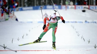 Biathlonowy PŚ: Triumf Domraczewej, Polki daleko