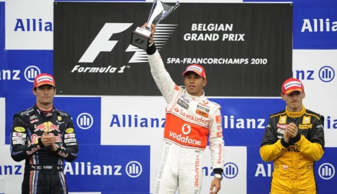 Hamilton wygrał GP Belgii, Kubica trzeci