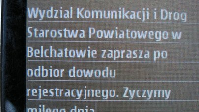 Bełchatów: Kierowcy dostają SMS z informacją, kiedy mogą odebrać prawo jazdy