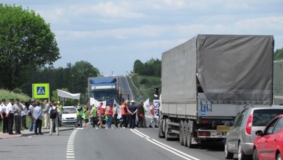Blokada A4 k. Bochni w Małopolsce