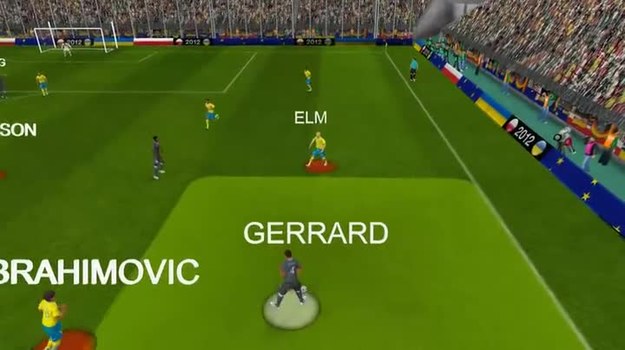 W 24. minucie spotkania kapitan Anglików Steven Gerrard popisał się daleką wrzutką w pole karne, a Andy Carroll strzałem głową pokonał szwedzkiego bramkarza. Zobacz, jak wyglądała ta akcja.