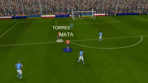 W 89. minucie meczu Fernando Torres podał piłkę do Juana Maty, a ten wbił ją do pustej bramki. Hiszpania-Włochy - 4:0.