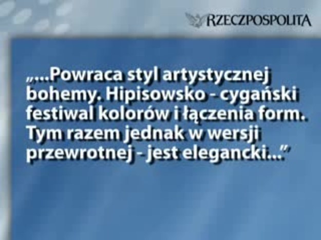 * Na początek "Dziennik" - tam na stronie 20. - romanse wszech czasów. "Wichrowe Wzgórza wygrały z harlequinami". A na 24. "Kobiety naprawdę kochają różowy". * Zaglądamy teraz do "Rzeczpospolitej" - tam na stronie 11. "Malownicze boho". * I na koniec - "Gazeta Wyborcza" - strona 9, z serii: "Witamy w Polsce" artykuł "Dopieszczę od zaraz".