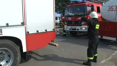 Walka strażaków z żywiołem w Lubaniu
