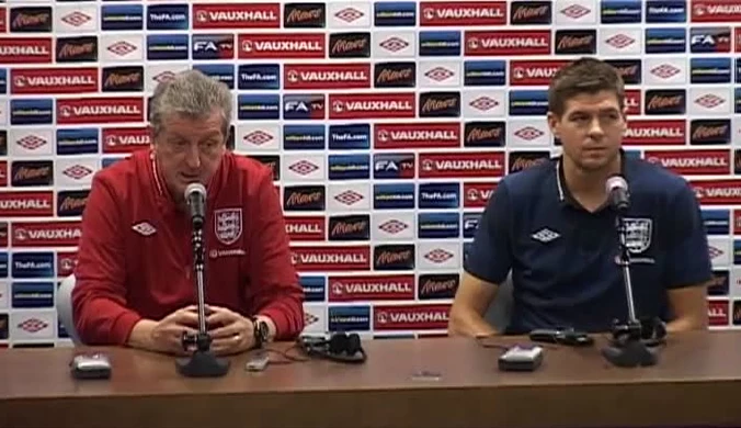 Hodgson i Gerrard przed meczem z Polską