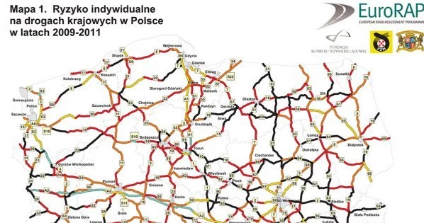 Mapa bezpieczeństwa polskich dróg  