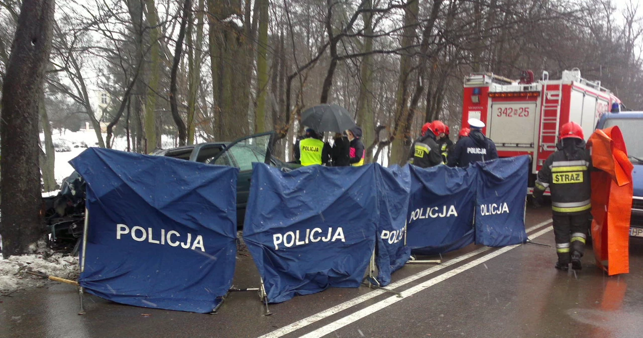 Miejsce wypadku zostało zabezpieczone przez policję   