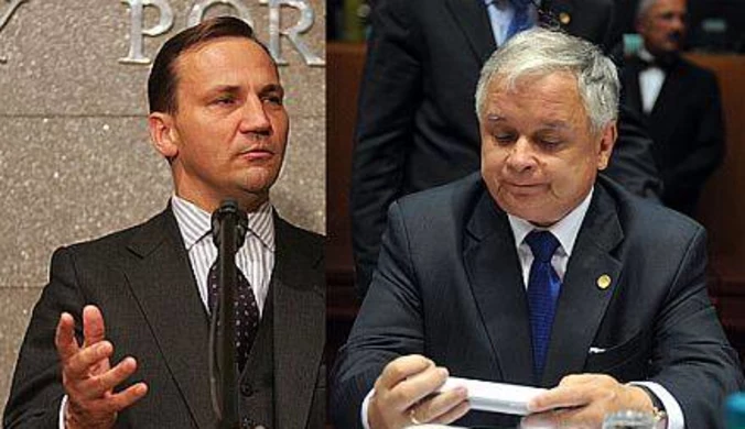 Zaiskrzyło na linii Sikorski-Kaczyński