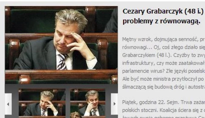 Minister miał w Sejmie problemy z równowagą