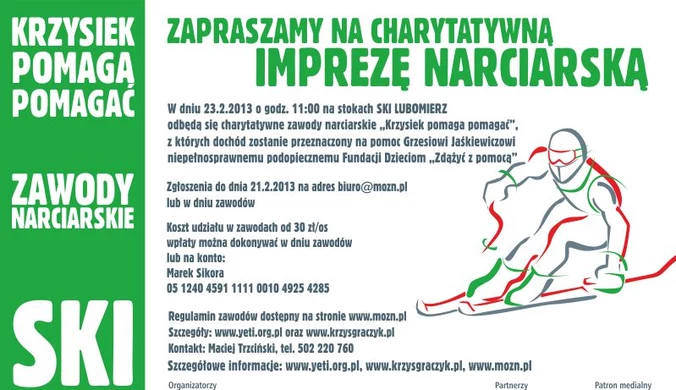 "Krzysiek pomaga pomagać" - akcja dla Grzesia Jaśkiewicza