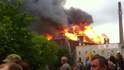Pożar zabytkowego młyna w Starogardzie Gdańskim