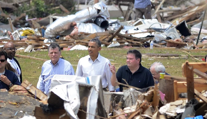 Obama odwiedził miasteczko Moore zniszczone przez tornado