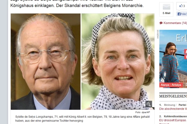 Król Albert II i Sybille de Selys Longchamps