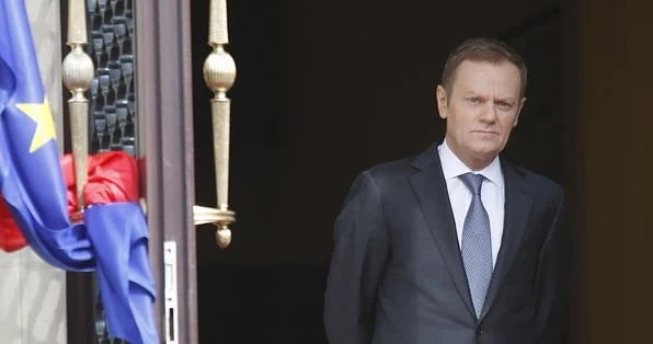 Donald Tusk przed Kancelarią Premiera