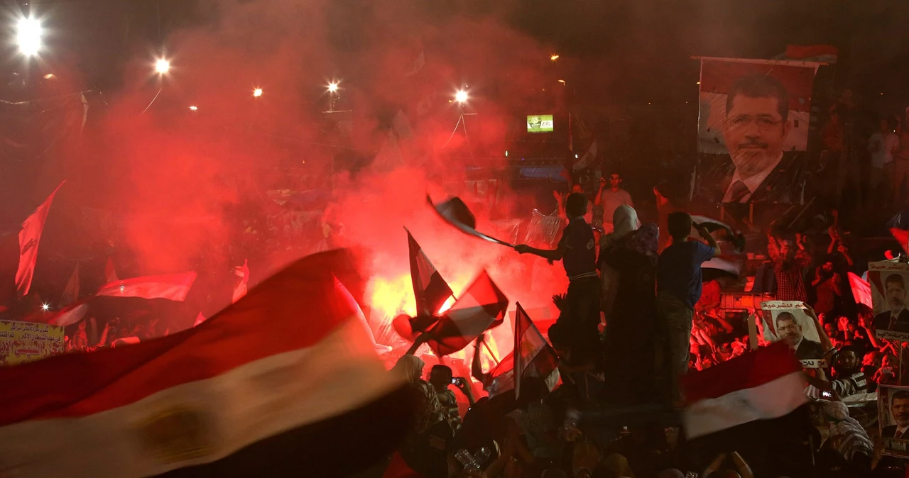 Protestujący w Egipcie