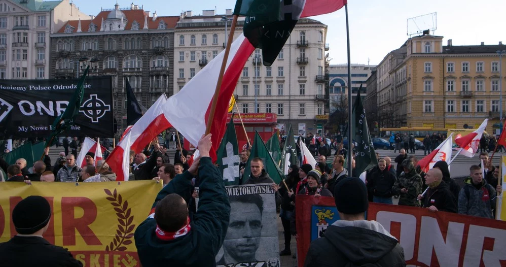 Na zdjęciu manifestacja z okazji Święta Niepodległości