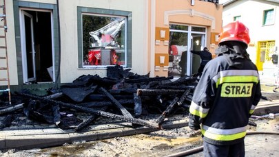 Pożar sklepów w centrum Włoszczowy