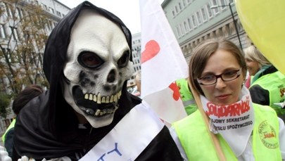 Związkowe protesty w stolicy