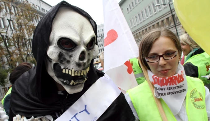 Związkowcy protestują w Warszawie. "Żądamy dialogu"