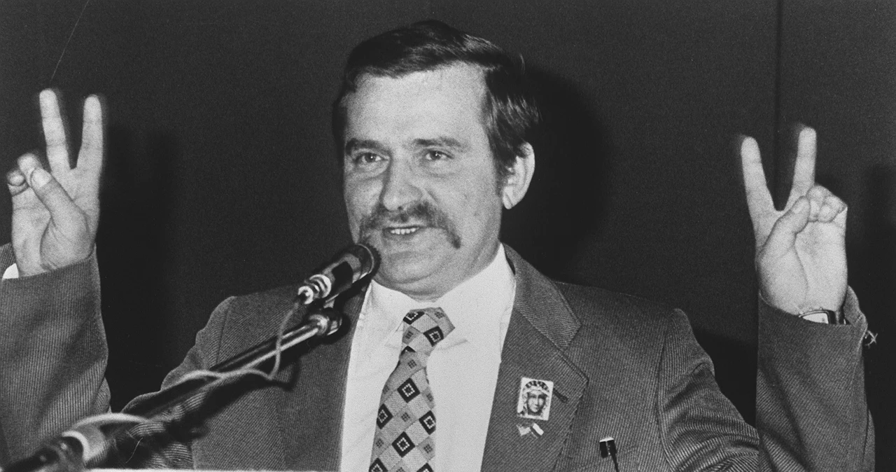 Lech Wałęsa na zdjęciu z 1981 roku