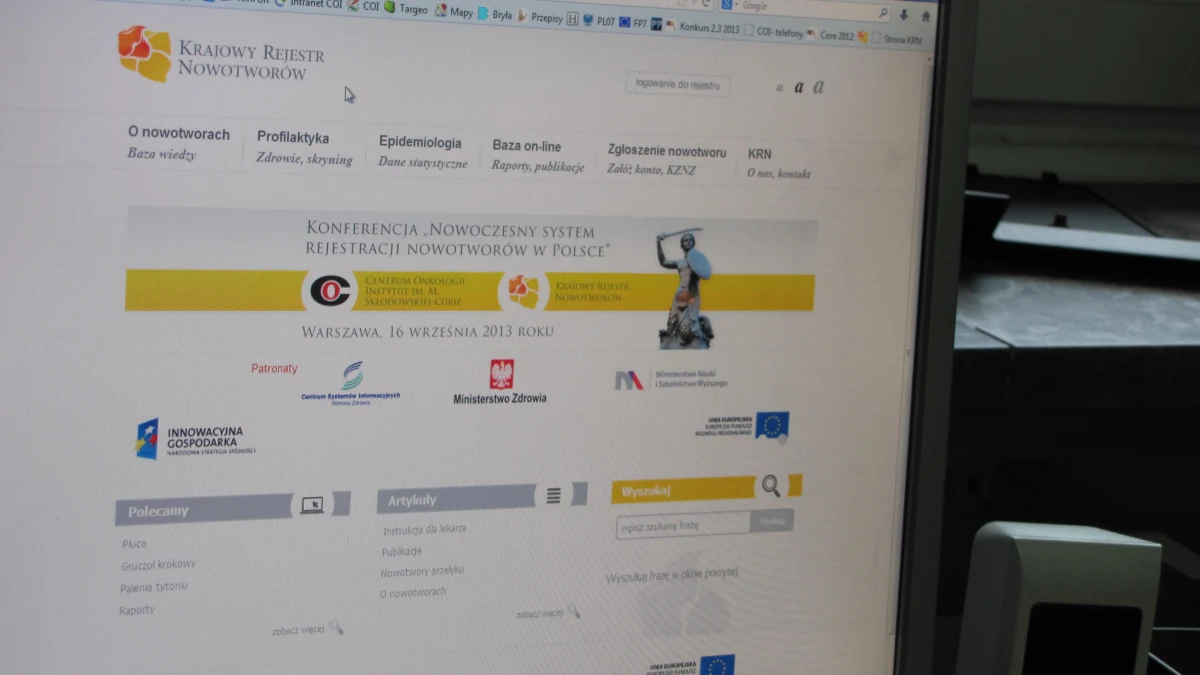 Informacje na temat profilaktyki, diagnozy, leczenia i rehabilitacji można znaleźć  w pierwszym w kraju centralnym wirtualnym rejestrze chorób nowotworowych. System został stworzony przez specjalistów z Centrum Onkologii w Warszawie. Jest jednym z narzędzi wspierających walkę z rakiem.  