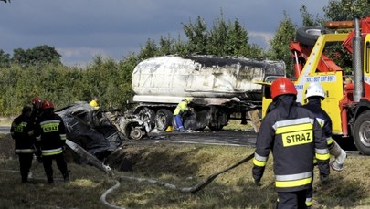 Zderzenie cysterny z karetką w Prusicach