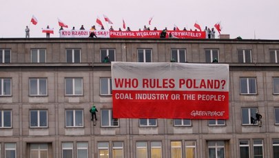 Akcja aktywistów Greenpeace'u w Warszawie