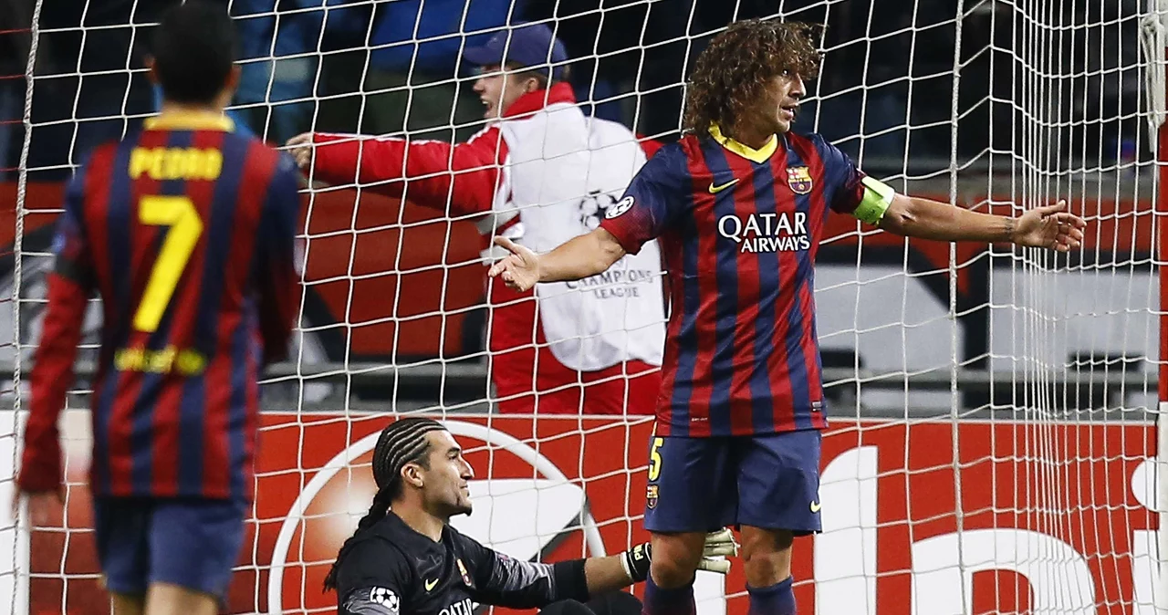 Carles Puyol, kapitan Barcelony podczas meczu z Ajaksem Amsterdam