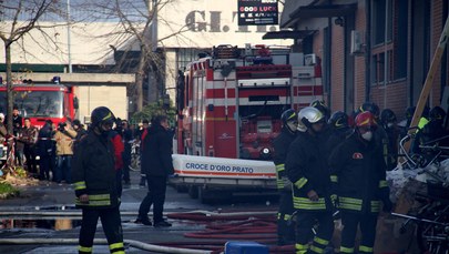 Tragiczny pożar fabryki ubrań w Toskanii