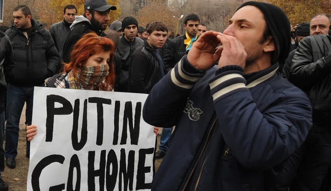 Protesty przeciw Putinowi w Armenii