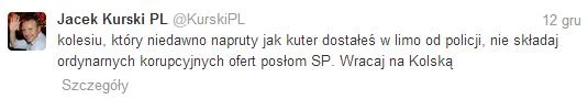 Wściekły wpis Kurskiego na Twitterze