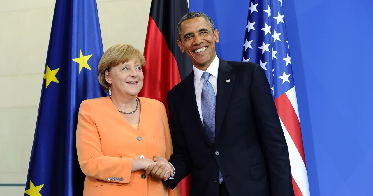 Prezydent USA Barack Obama i Angela Merkel.