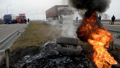 Blokada drogi na Ukrainie