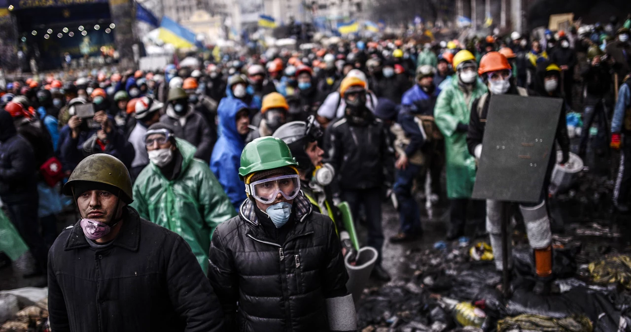 Demonstranci na Majdanie