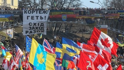 Cudzoziemcy w Kijowie maszerowali na rzecz jedności Ukrainy
