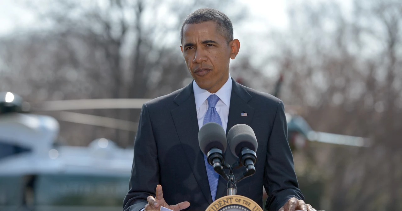 Barack Obama podczas konferencji